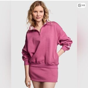 NWT Victoria's Secret Pink Half Zip Pullover Size XS